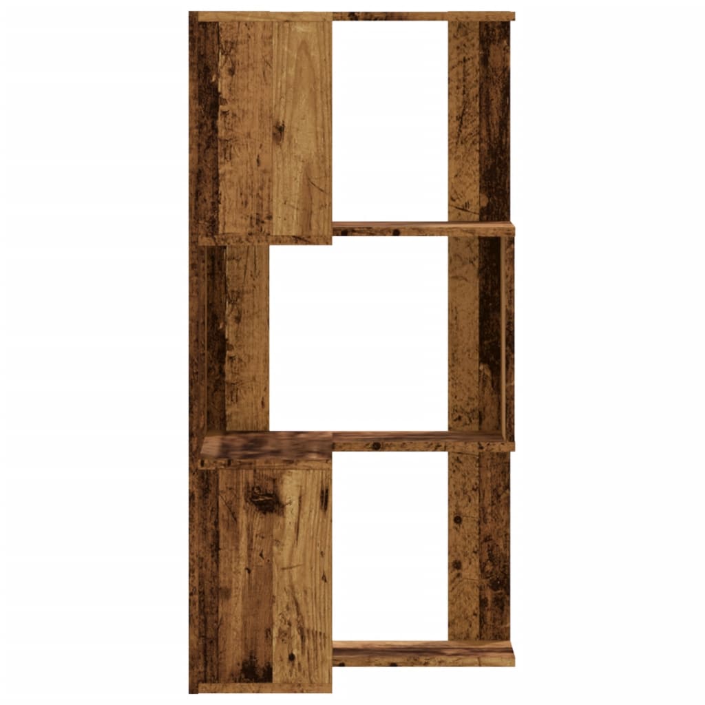 Bokhylle Hjørne 3 Lag Gammelt Tre 50X50X102 Cm Konstruert Tre