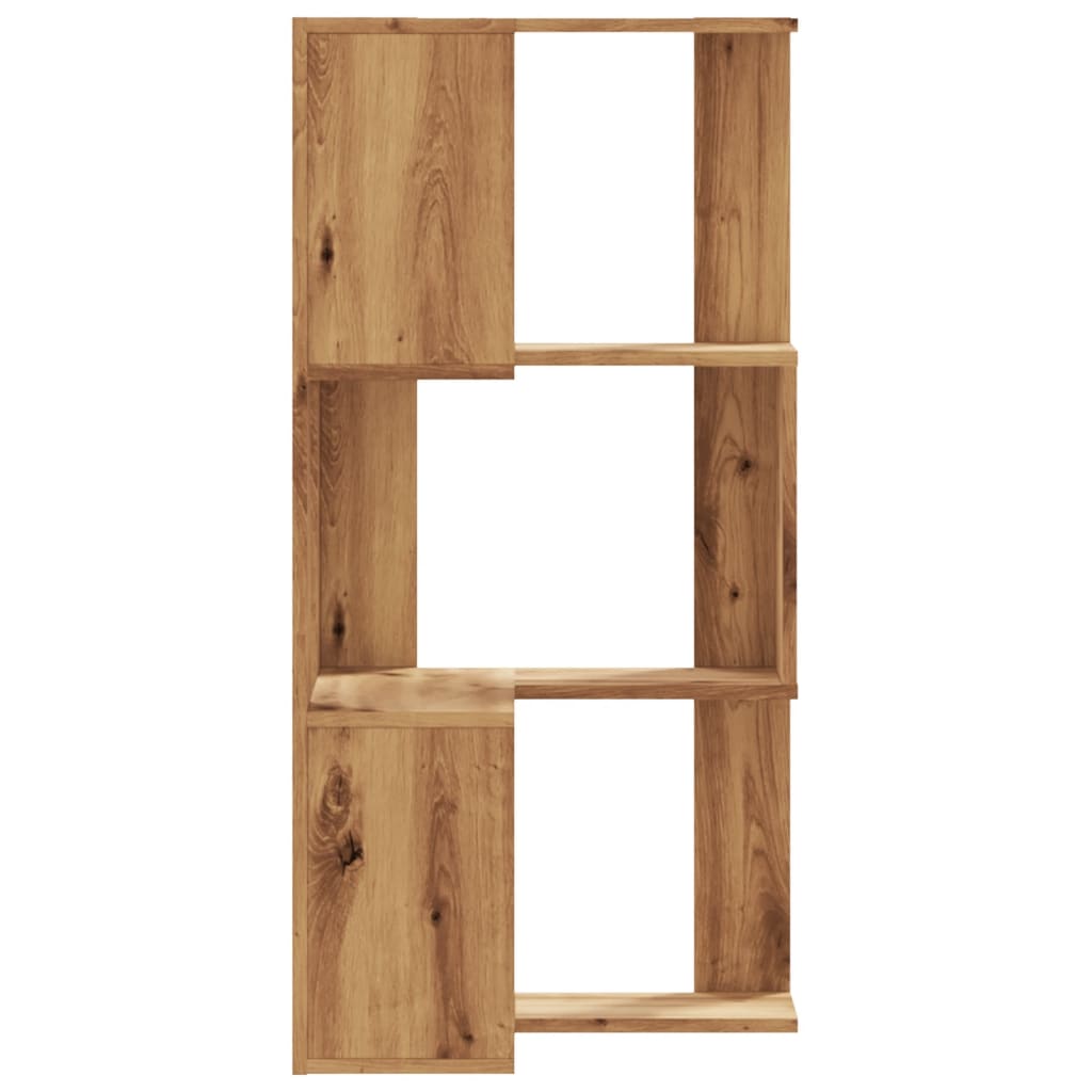 Bokhylle 3 Etasjer Artisan Eik 50X50X102 Cm Konstruert Tre