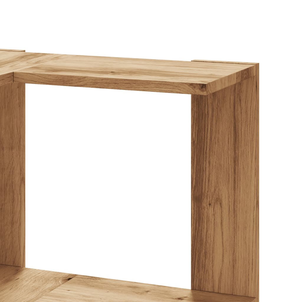 Bokhylle 3 Etasjer Artisan Eik 50X50X102 Cm Konstruert Tre