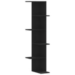 Veggmontert Hjørnehylle Svart 36,5X36,5X140 Cm Konstruert Tre