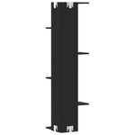 Veggmontert Hjørnehylle Svart 36,5X36,5X140 Cm Konstruert Tre