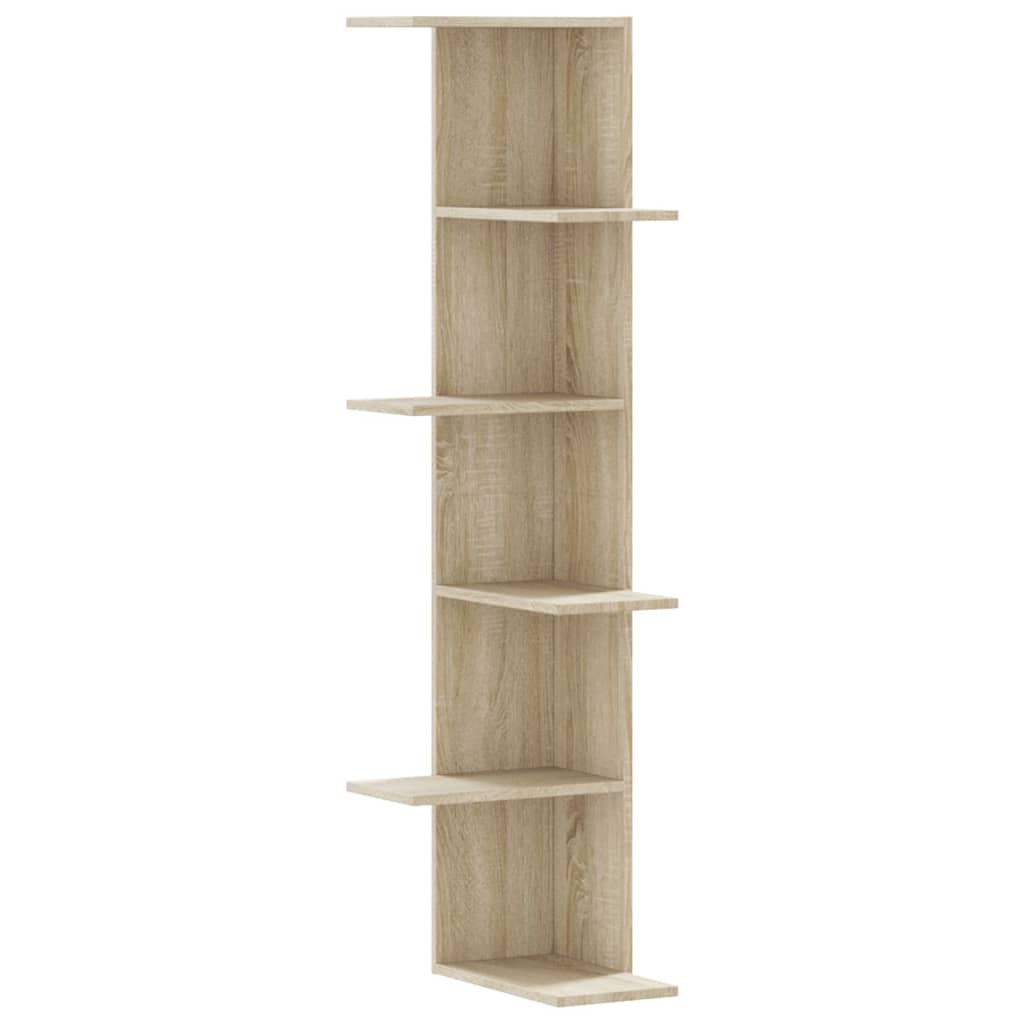 Veggmontert Hylle Sonoma Eik 36,5X36,5X140 Cm Konstruert Tre