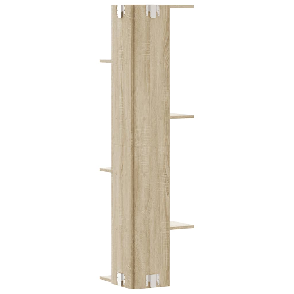Veggmontert Hylle Sonoma Eik 36,5X36,5X140 Cm Konstruert Tre