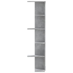 Veggmontert Hylle Betonggrå 36,5X36,5X140 Cm Konstruert Tre