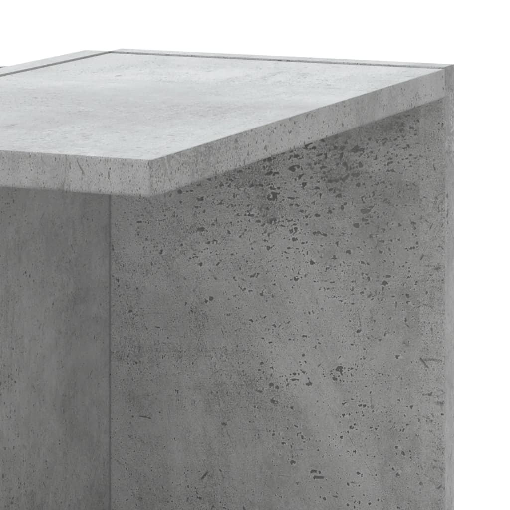 Veggmontert Hylle Betonggrå 36,5X36,5X140 Cm Konstruert Tre