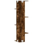 Veggmontert Hjørnehylle Røkt Eik 36,5X36,5X140Cm Konstruert Tre