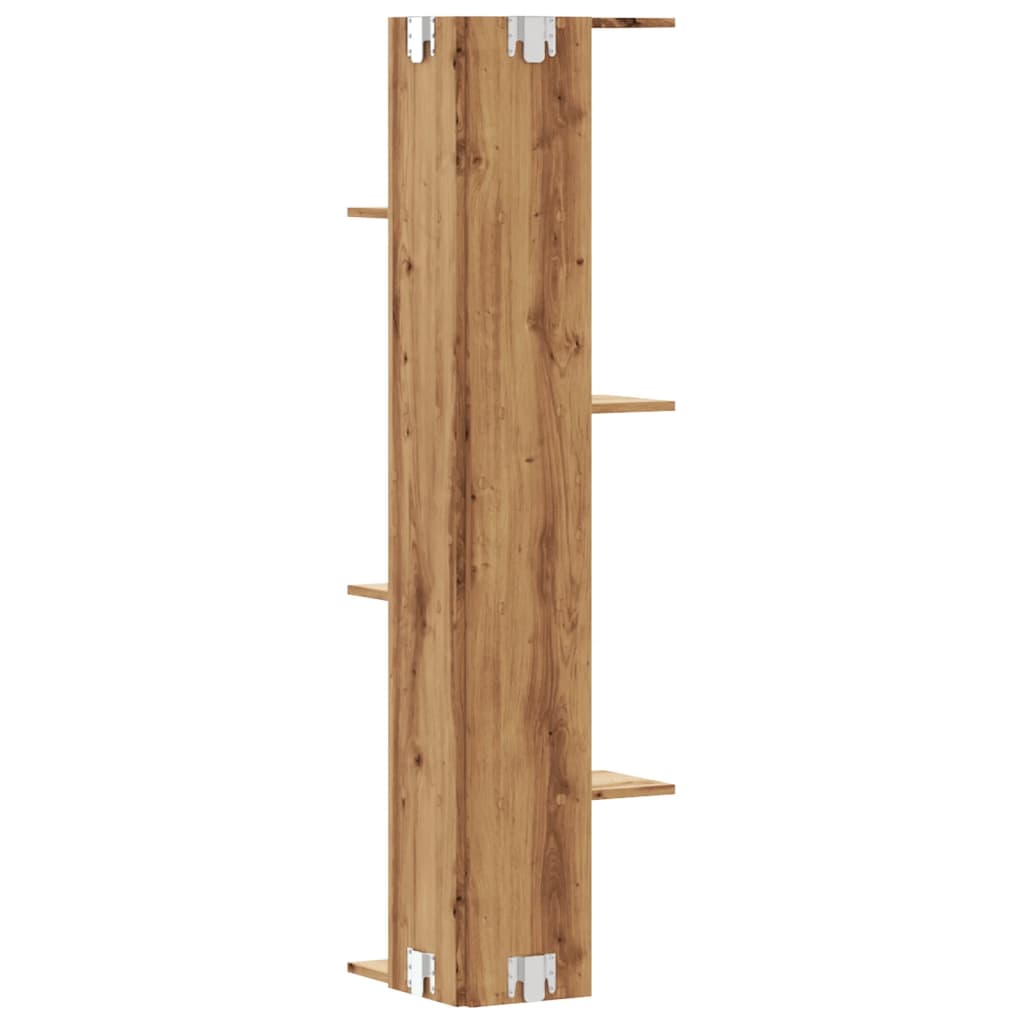 Veggmontert Hylle Artisan Eik 36,5X36,5X140 Cm Konstruert Tre