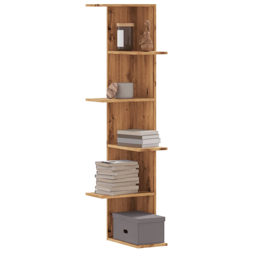 Veggmontert Hylle Artisan Eik 36,5X36,5X140 Cm Konstruert Tre