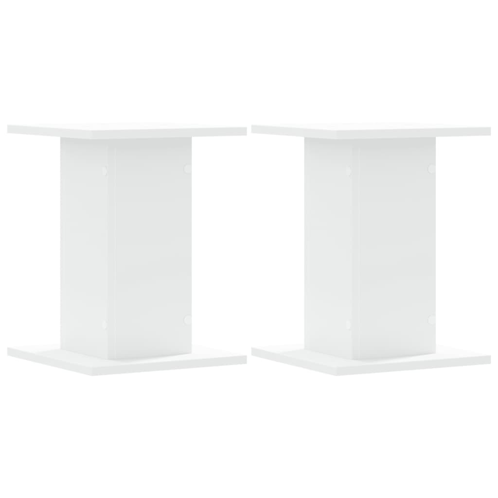 Høyttalerstativ 2 Stk Hvit 30X30X40 Cm Konstruert Tre