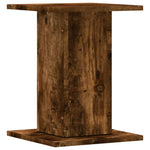 Høyttalerstativ 2 Stk Røkt Eik 30X30X40 Cm Konstruert Tre