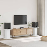 Høyttalerstativ 2 Stk Hvit 30X30X60 Cm Konstruert Tre