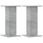 Høyttalerstativ 2 Stk Betonggrå 30X30X60 Cm Konstruert Tre