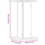 Høyttalerstativ 2 Stk Gammelt Tre 30X30X60 Cm Konstruert Tre