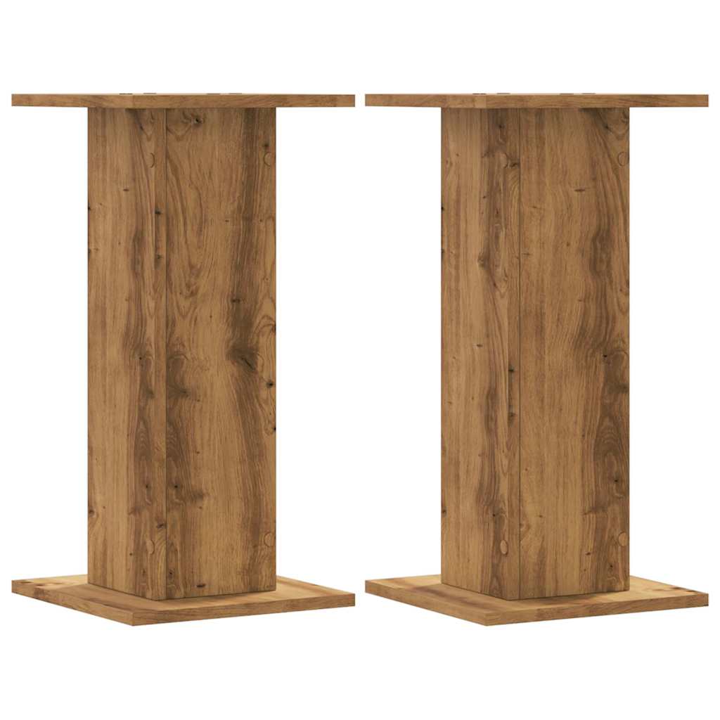 Høyttalerstativ 2 Stk Artisan Eik 30X30X60 Cm Konstruert Tre