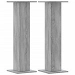 Høyttalerstativ 2 Stk Grå Sonoma 30X30X95 Cm Konstruert Tre