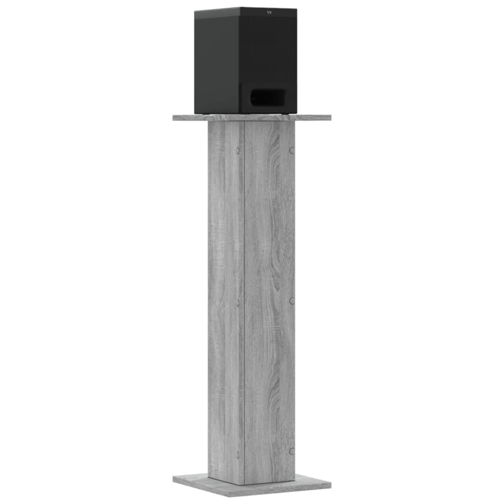 Høyttalerstativ 2 Stk Grå Sonoma 30X30X95 Cm Konstruert Tre