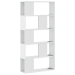 Bokhylle 5 Etasjer Hvit 80,5X23,5X162,5 Cm Konstruert Tre