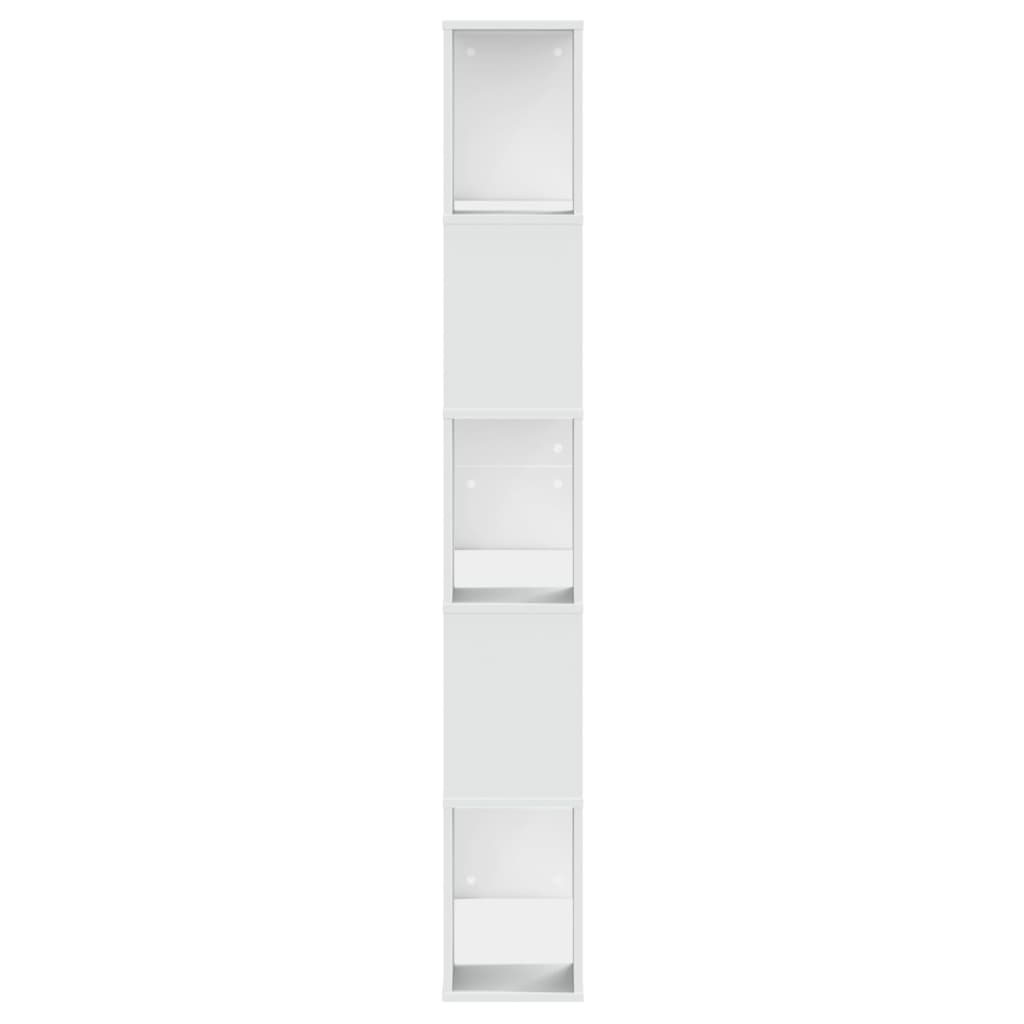 Bokhylle 5 Etasjer Hvit 80,5X23,5X162,5 Cm Konstruert Tre