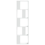 Bokhylle 5 Etasjer Hvit 45X23,5X162,5 Cm Konstruert Tre