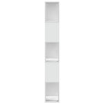 Bokhylle 5 Etasjer Hvit 45X23,5X162,5 Cm Konstruert Tre