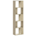Bokhylle 5 Etasjer Sonoma Eik 45X23,5X162,5 Cm Konstruert Tre