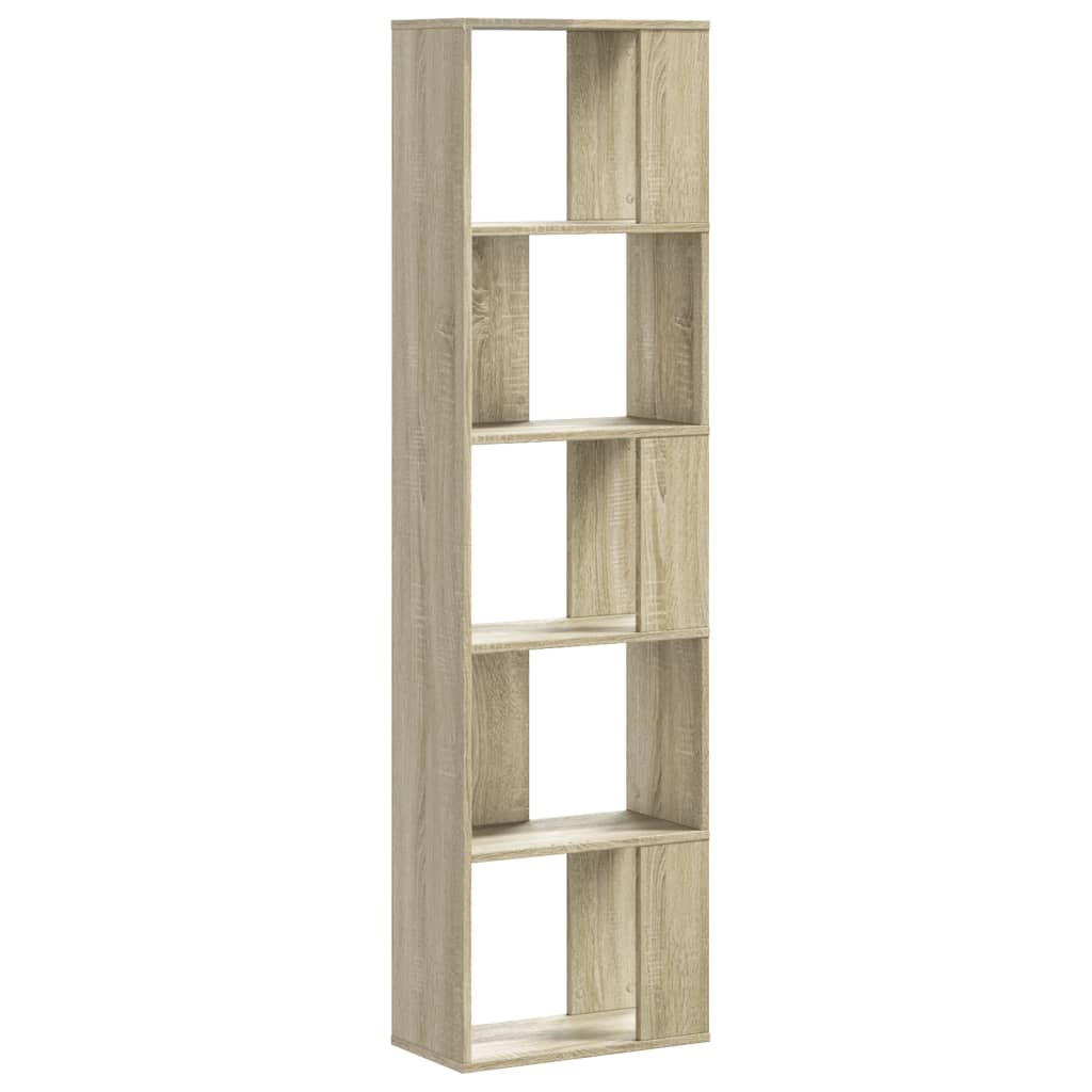 Bokhylle 5 Etasjer Sonoma Eik 45X23,5X162,5 Cm Konstruert Tre
