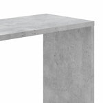 Bokhylle 5 Etasjer Betonggrå 45X23,5X162,5 Cm Konstruert Tre
