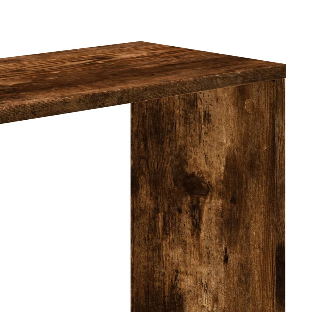 Bokhylle 5 Etasjer Røkt Eik 45X23,5X162,5 Cm Konstruert Tre