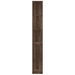 Bokhylle 5 Etasjer Brun Eik 45X23,5X162,5 Cm Konstruert Tre