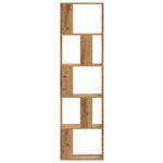 Bokhylle 5 Etasjer Artisan Eik 45X23,5X162,5 Cm Konstruert Tre