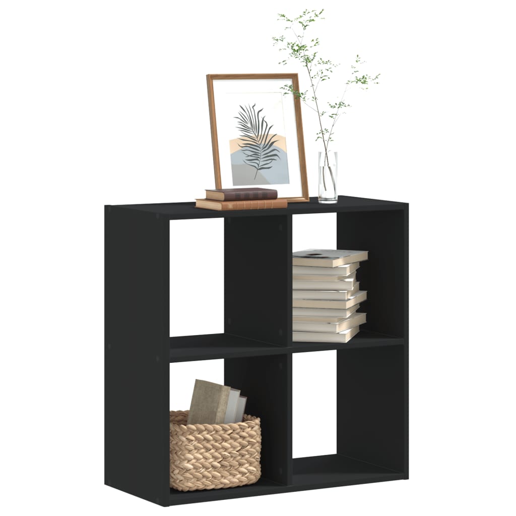 Bokhylle Svart 68,5X32X68,5 Cm Konstruert Tre