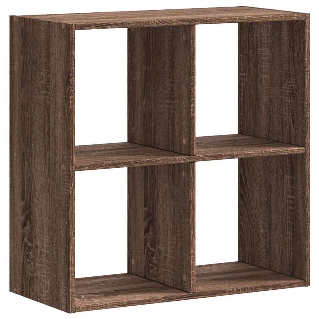 Bokhylle Brun Eik 68,5X32X68,5 Cm Konstruert Tre
