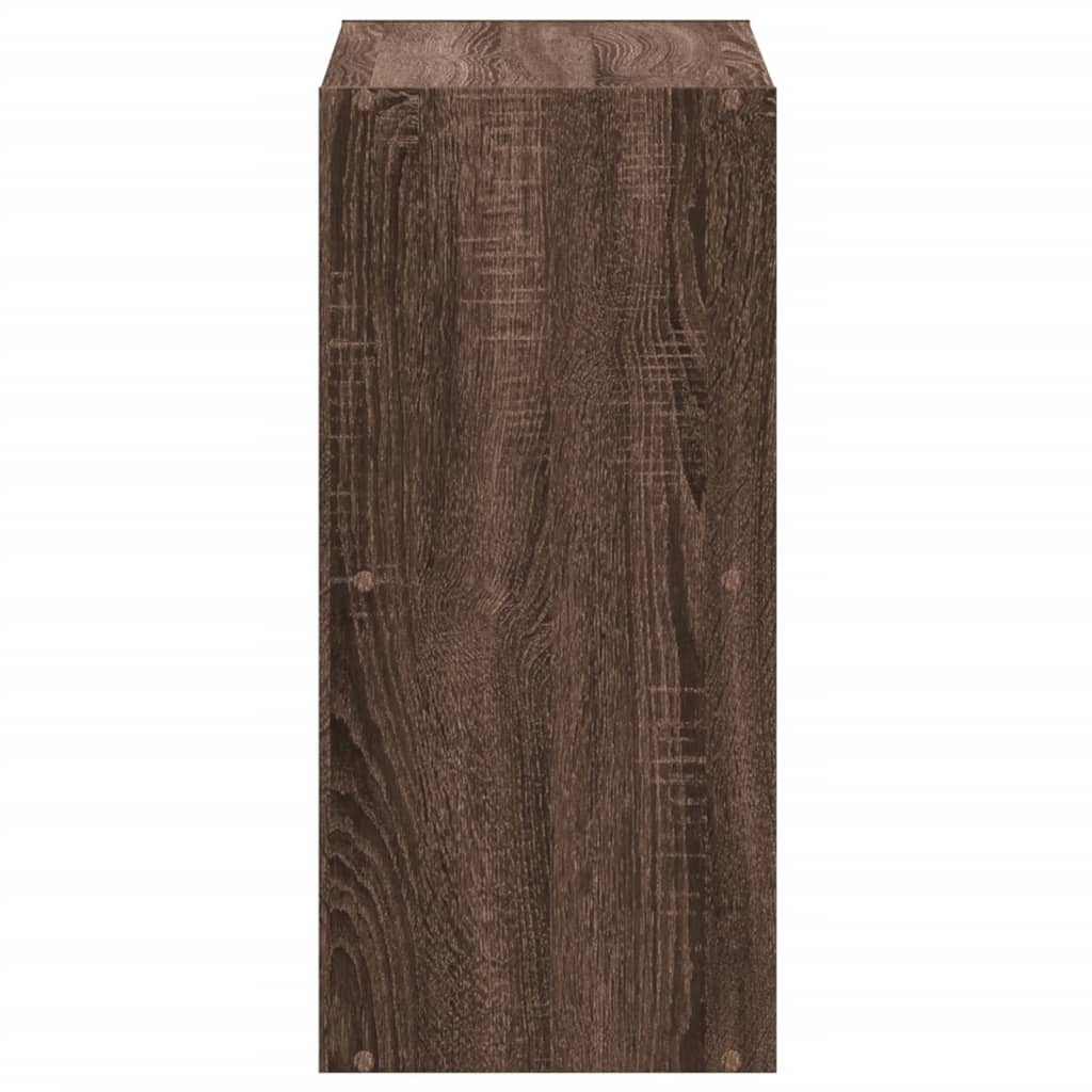 Bokhylle Brun Eik 68,5X32X68,5 Cm Konstruert Tre