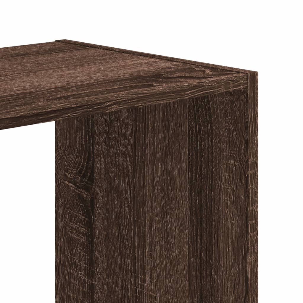 Bokhylle Brun Eik 68,5X32X68,5 Cm Konstruert Tre