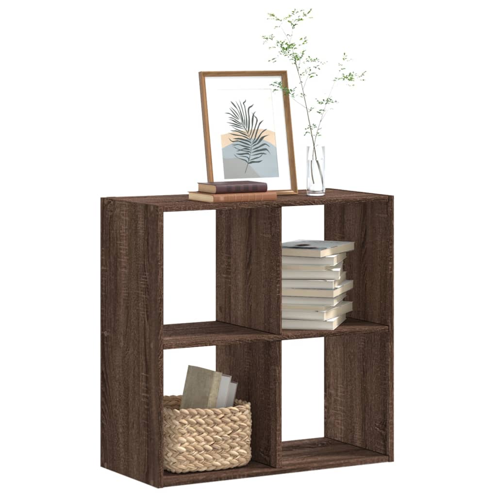 Bokhylle Brun Eik 68,5X32X68,5 Cm Konstruert Tre