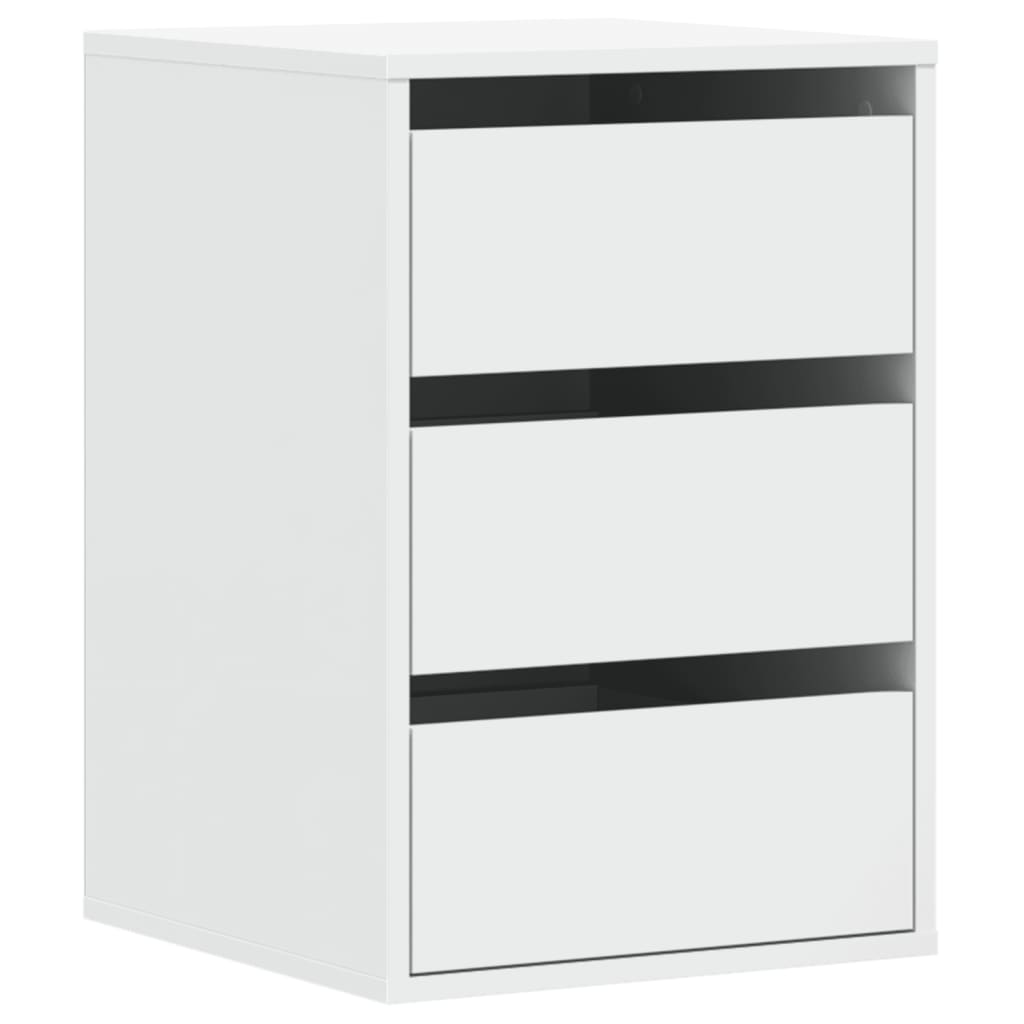 Kommode Hvit 40X41X58 Cm Konstruert Tre