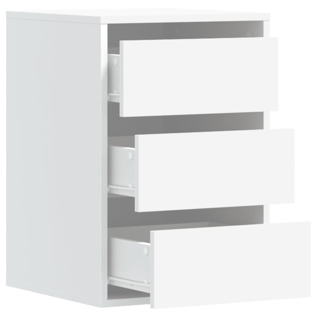 Kommode Hvit 40X41X58 Cm Konstruert Tre