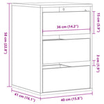 Kommode Sonoma Eik 40X41X58 Cm Konstruert Tre