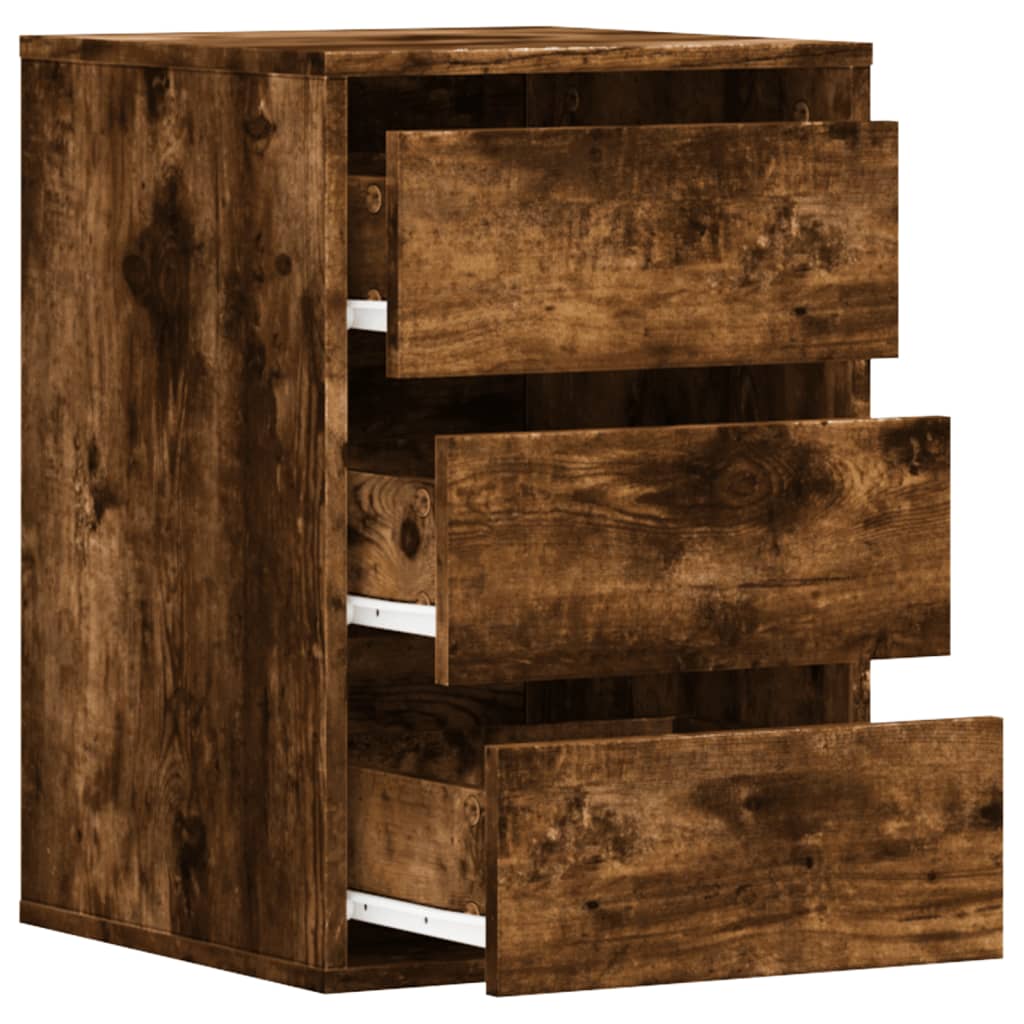 Kommode Røkt Eik 40X41X58 Cm Konstruert Tre