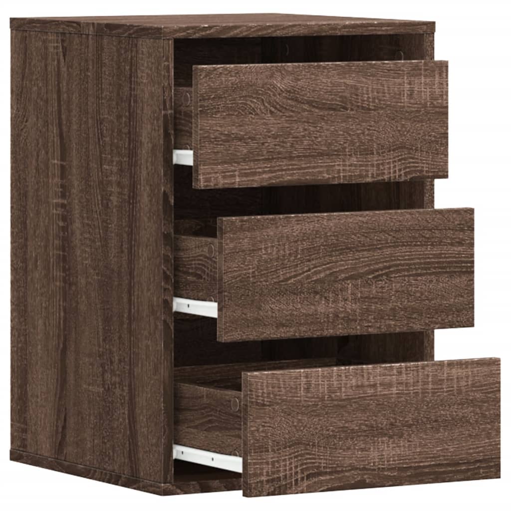Kommode Brun Eik 40X41X58 Cm Konstruert Tre