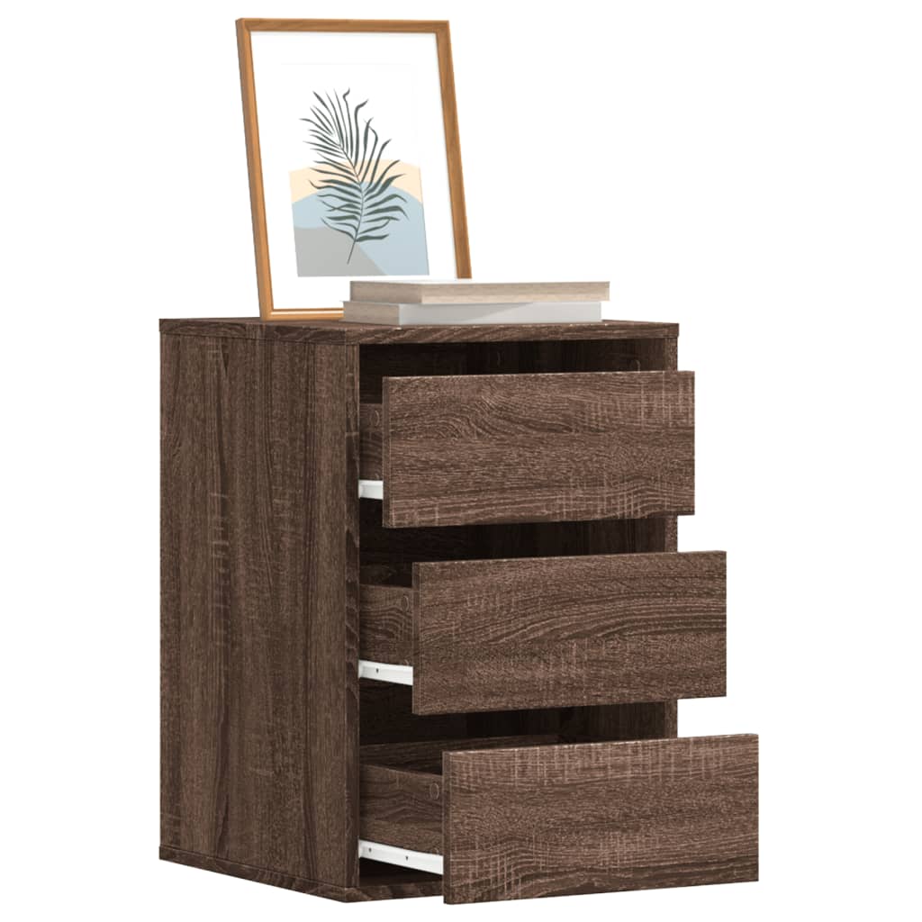 Kommode Brun Eik 40X41X58 Cm Konstruert Tre