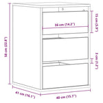Kommode Artisan Eik 40X41X58 Cm Konstruert Tre