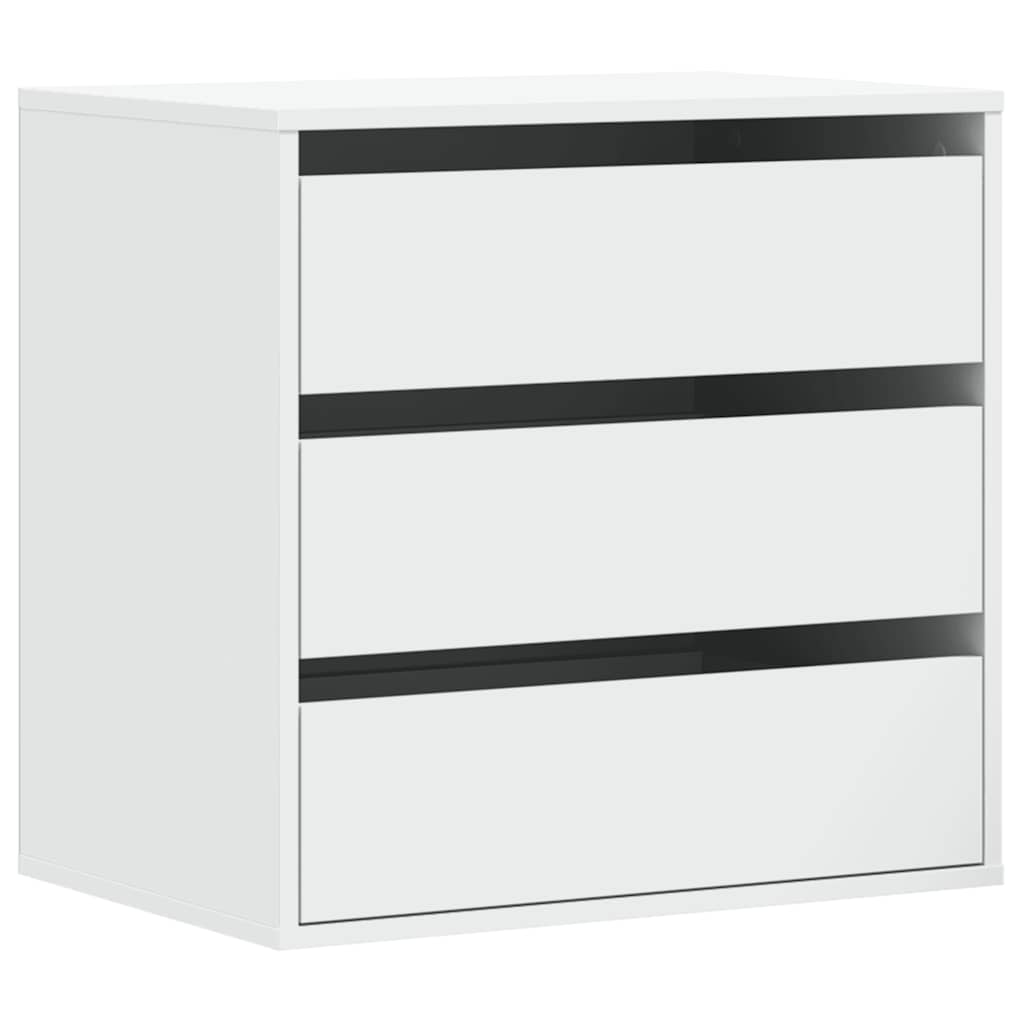 Kommode Hvit 60X41X58 Cm Konstruert Tre