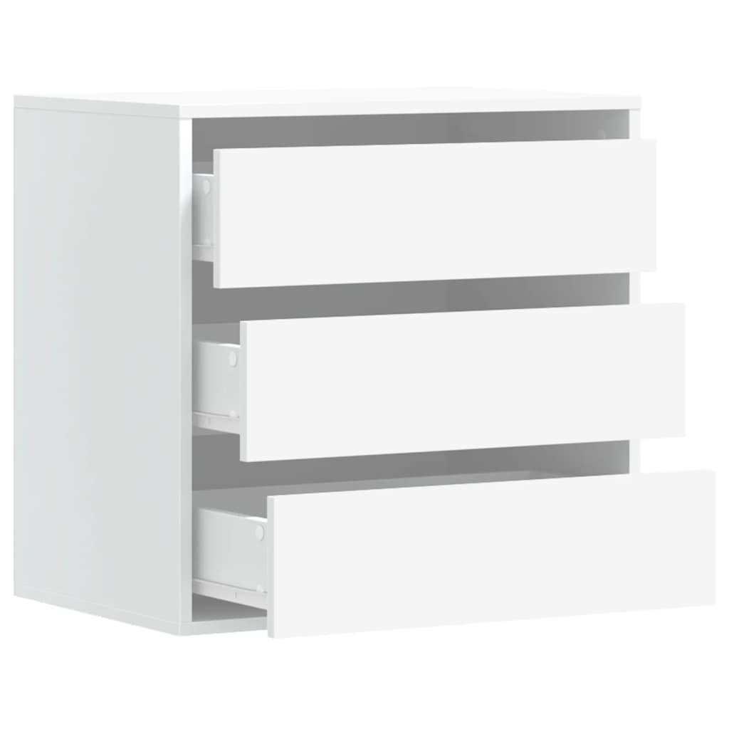 Kommode Hvit 60X41X58 Cm Konstruert Tre