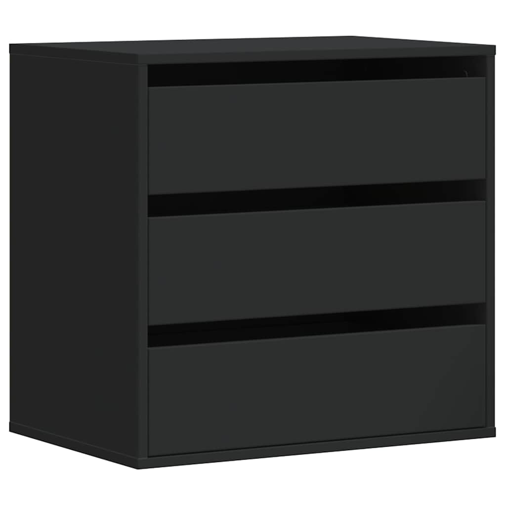 Kommode Svart 60X41X58 Cm Konstruert Tre