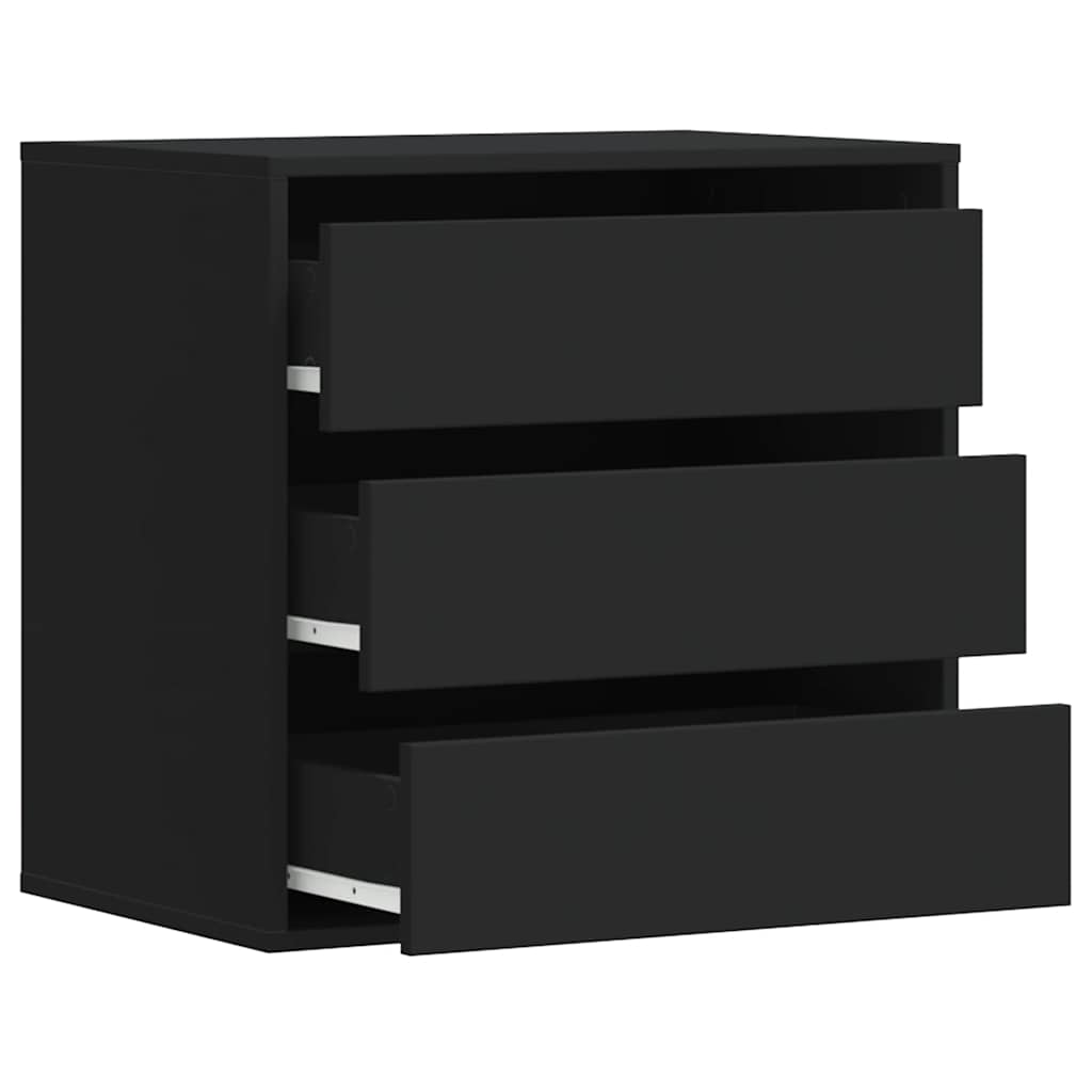 Kommode Svart 60X41X58 Cm Konstruert Tre