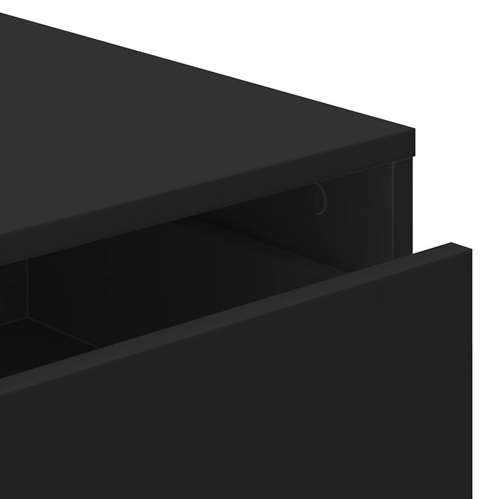 Kommode Svart 60X41X58 Cm Konstruert Tre