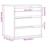 Kommode Svart 60X41X58 Cm Konstruert Tre
