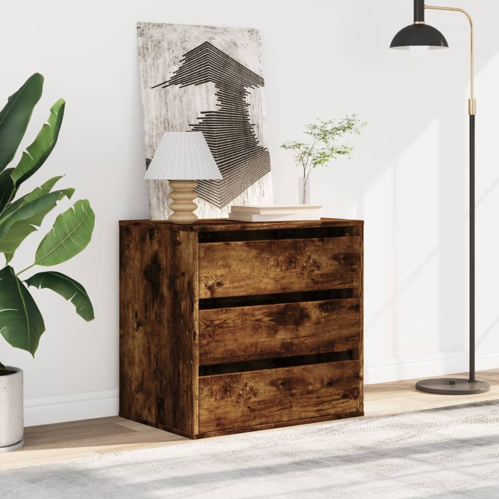 Kommode Røkt Eik 60X41X58 Cm Konstruert Tre