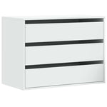 Kommode Hvit 80X41X58 Cm Konstruert Tre